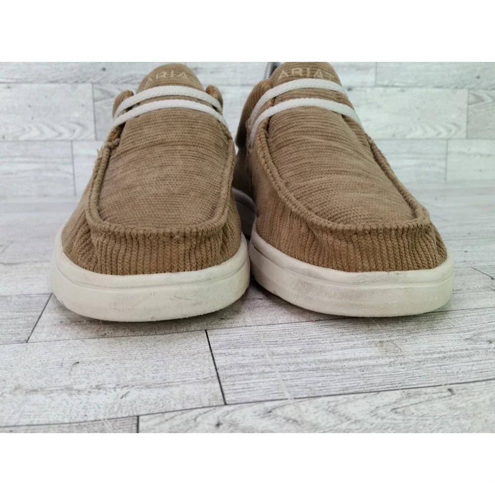 Kids Ariat Hilo Brown Corduroy Slip on Cruisers Loafers Shoes Sz 4M 4 M